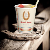 Rustikaler Western Horseshoe Kinderdusche Pappbecher