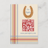 Rustikaler Western Horseshoe Kinderdusche Registri Begleitkarte (Vorderseite)