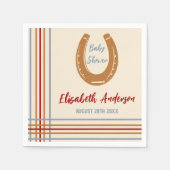 Rustikaler Western Horseshoe Kinderdusche Serviette (Vorderseite)