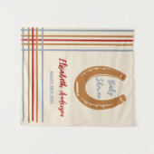 Rustikaler Western Horseshoe Kinderdusche Wandteppich (Vorderseite (Horizontal))