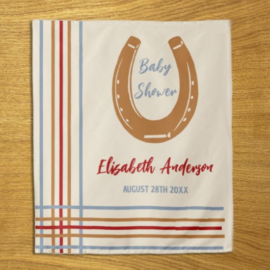 Rustikaler Western Horseshoe Kinderdusche Wandteppich