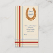 Rustikaler Western Horseshoe Kinderdusche Windelwi Begleitkarte (Vorderseite)