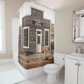 Rustikaler Western im Gefängnis. 3d ing. Teil eine Duschvorhang (Beispiel)