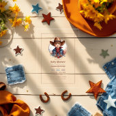 Rustikaler Western Kleine Cowboy Babydusche Acryleinladungen