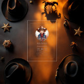 Rustikaler Western Kleine Cowboy Babydusche Acryleinladungen