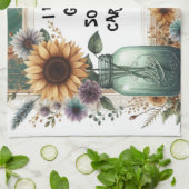 Rustikaler Western Küchentuch "Ich tratsche nie (Gefaltet)