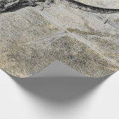 Rustikaler Western Kuh Skull Schwarz Textur Decoup Geschenkpapier (Ecke)