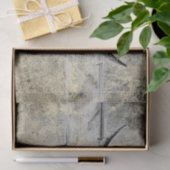 Rustikaler Western Kuh Skull Schwarz Textur Decoup Seidenpapier (Geschenk)