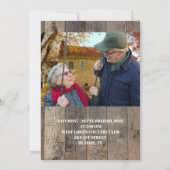 rustikaler Western Land 50. Hochzeitstag Einladung (Rückseite)