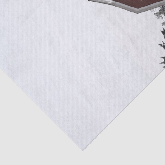 Rustikaler Western Land Bauernhof rote Scheune Seidenpapier (Ausschnitt)