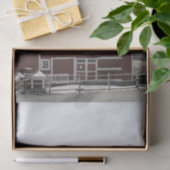 Rustikaler Western Land Bauernhof rote Scheune Seidenpapier (Geschenk)