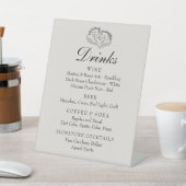 Rustikaler Western Land Hochzeiten Bar Drinks Sockelschild (In SItu)