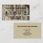 Rustikaler Western Land Holz Stall Lanterns Visitenkarte (Vorne/Hinten)