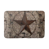 Rustikaler Western Land Primitive Texas Star Badematte (Vorderseite)