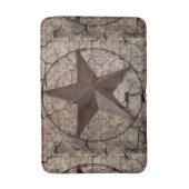 Rustikaler Western Land Primitive Texas Star Badematte (Vorderseite Vertikal)