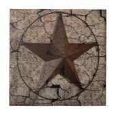 Rustikaler Western Land Primitive Texas Star Fliese (Vorderseite)