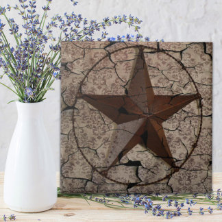 Rustikaler Western Land Primitive Texas Star Fliese