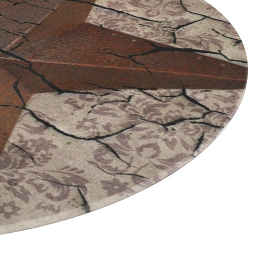 Rustikaler Western Land Primitive Texas Star Schneidebrett (Ecke)
