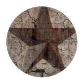 Rustikaler Western Land Primitive Texas Star Schneidebrett (Vorderseite)
