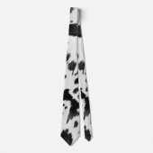 Rustikaler Western Land Schwarz-weiß Cowhide Krawatte (Vorderseite)