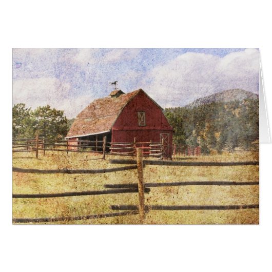 Rustikaler Western Landbauernhof Primitive Rote Ba (Vorderseite (Horizontal))