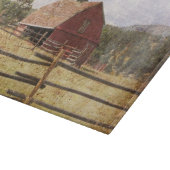 Rustikaler Western Landbauernhof Primitive Rote Ba Schneidebrett (Ecke)