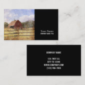 Rustikaler Western Landbauernhof Primitive Rote Ba Visitenkarte (Vorne/Hinten)