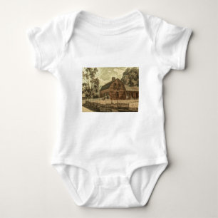 Rustikaler Western Landhaus Chic Red Barn Baby Strampler