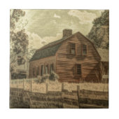 Rustikaler Western Landhaus Chic Red Barn Fliese (Vorderseite)