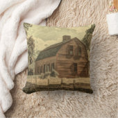 Rustikaler Western Landhaus Chic Red Barn Kissen (Decke)