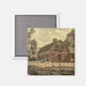 Rustikaler Western Landhaus Chic Red Barn Magnet (Vorderseite/Rückseite)