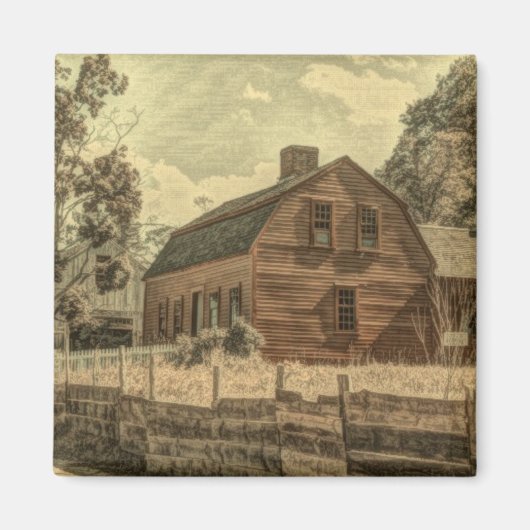 Rustikaler Western Landhaus Chic Red Barn Magnet (Vorne)