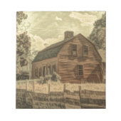Rustikaler Western Landhaus Chic Red Barn Notizblock (Vorderseite)