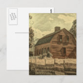 Rustikaler Western Landhaus Chic Red Barn Postkarte (Vorne/Hinten)