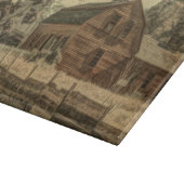 Rustikaler Western Landhaus Chic Red Barn Schneidebrett (Ecke)