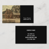 Rustikaler Western Landhaus Chic Red Barn Visitenkarte (Vorne/Hinten)