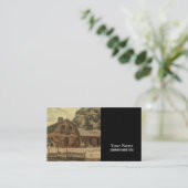 Rustikaler Western Landhaus Chic Red Barn Visitenkarte (Stehend Vorderseite)