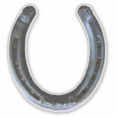 Rustikaler Western Lucky Horseshoe Aufkleber (Vorderseite)