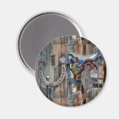 Rustikaler Western Magnet (Vorderseite/Rückseite)