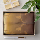 Rustikaler Western Metallic Gold Texture Cow Skull Seidenpapier (Geschenk)