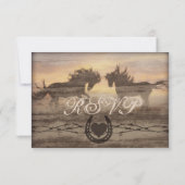 Rustikaler Western mit RSVP-Wagen RSVP Karte (Rückseite)