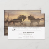 Rustikaler Western mit RSVP-Wagen RSVP Karte (Vorne/Hinten)