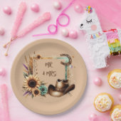 Rustikaler Western Mr. & Mrs. Party Teller (Party)