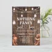 Rustikaler Western Nichts Extravagant nur Liebe Ho Einladung (Stehend Vorderseite)