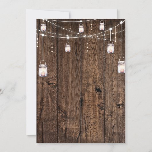 Rustikaler Western Nichts Extravagant nur Liebe Ho Einladung (Rückseite)