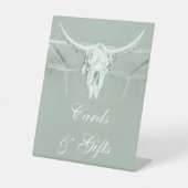 Rustikaler Western Pastel Sage Green White Cow Sku Sockelschild (Vorderseite)