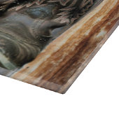 Rustikaler Western Pferde Cowboy Stiefel Sonnenblu Schneidebrett (Ecke)