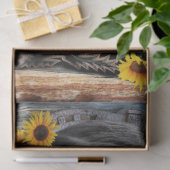 Rustikaler Western Pferde Cowboy Stiefel Sonnenblu Seidenpapier (Geschenk)