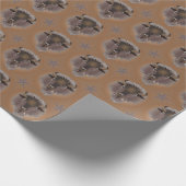 Rustikaler Western Plains Bison Geschenkpapier (Ecke)