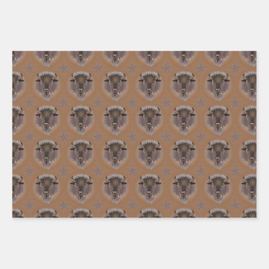 Rustikaler Western Plains Bison Geschenkpapier Set (Vorderseite)